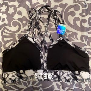 new pink sports bra